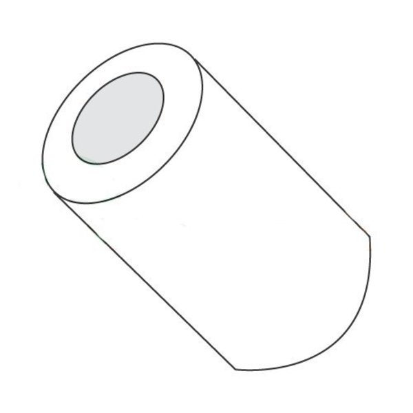 Newport Fasteners Round Spacer, #8 Screw Size, Natural Nylon, 1/4 in Overall Lg, 0.166 in Inside Dia 182472